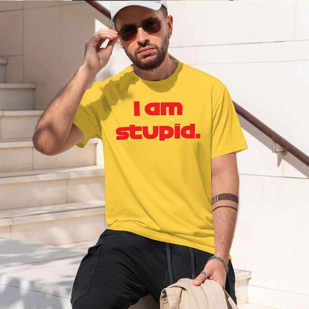 I am stupid Leclerc Sticker  New Model Unisexs Shortsleeve crewneck TShirt Classic Casual Multiple Colors and Sizes for Dail