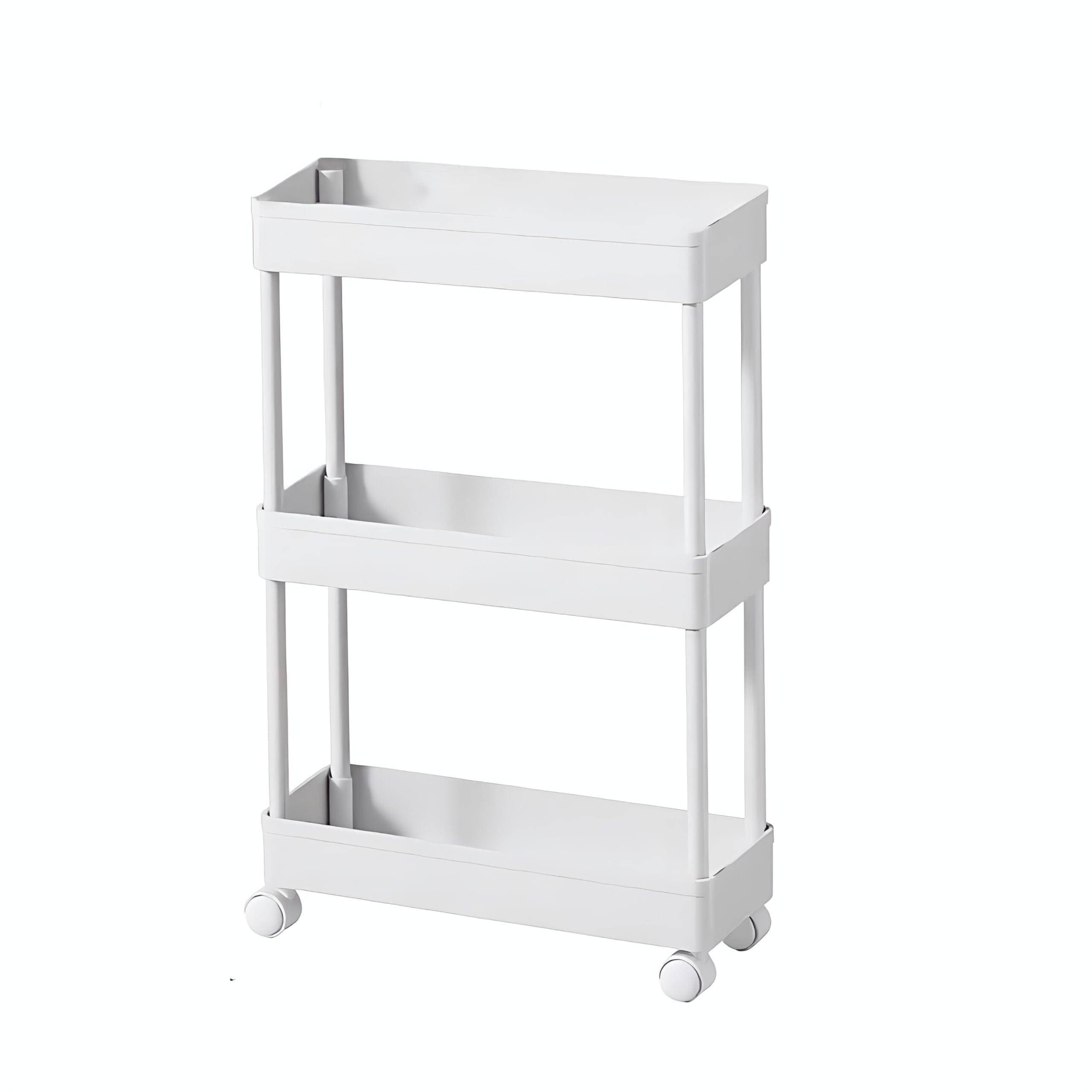 SVOHZAV Kitchen Slim Storage Cart with Pet Bottle Refrigerator Side Bathroom Slim Spice Rack Cart, Casters, 13cm, 18cm, 22cm, Rack, Storage, Storage, белый