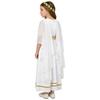 Girls Halloween Ancient Greek Costume Sleeveless Shawl Patchwork Flowy Tulle Dress Head Wreath Headwear
