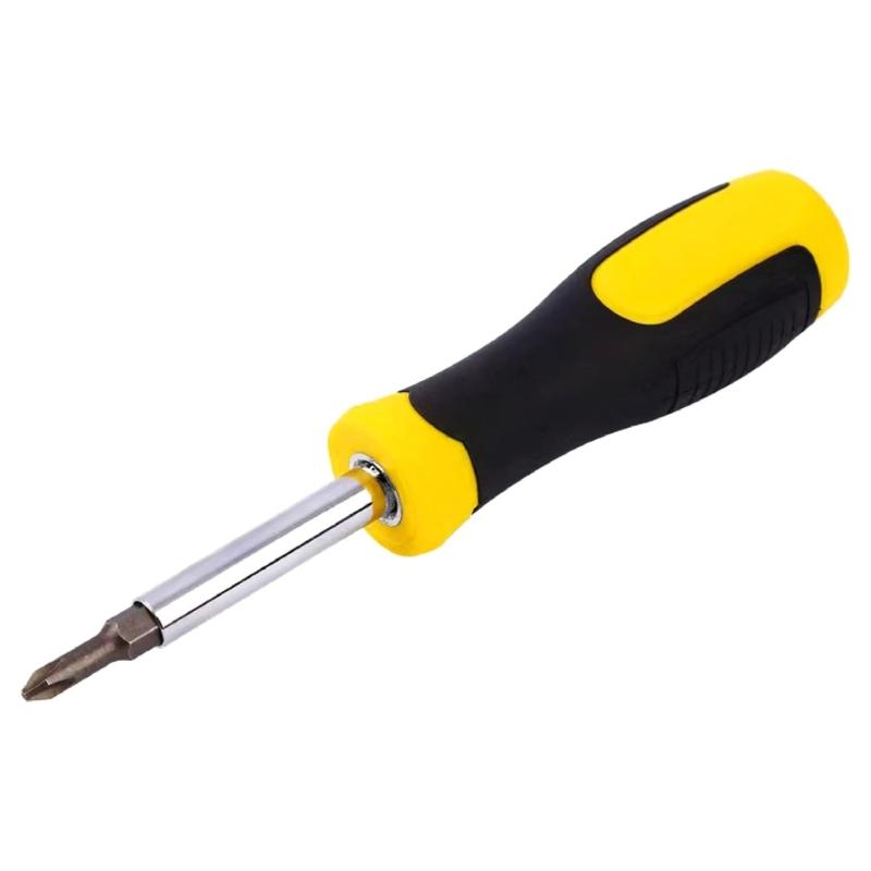 Multipurpose Magnetic Screwdriver Kit Featuring 6 Interchangeable Bit And Nonslip Rubber Grip Ergonomic Screwdriver 1