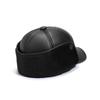 Thickened Cold-Proof and Warm PU Leather Baseball Cap for Middle-Aged and Elderly People (Ear-Protected)