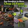 16-in-1 Vegetable Chopper PE+ABS Multi-Blade Kitchen Gadget for Home Cooking & Meal Prep