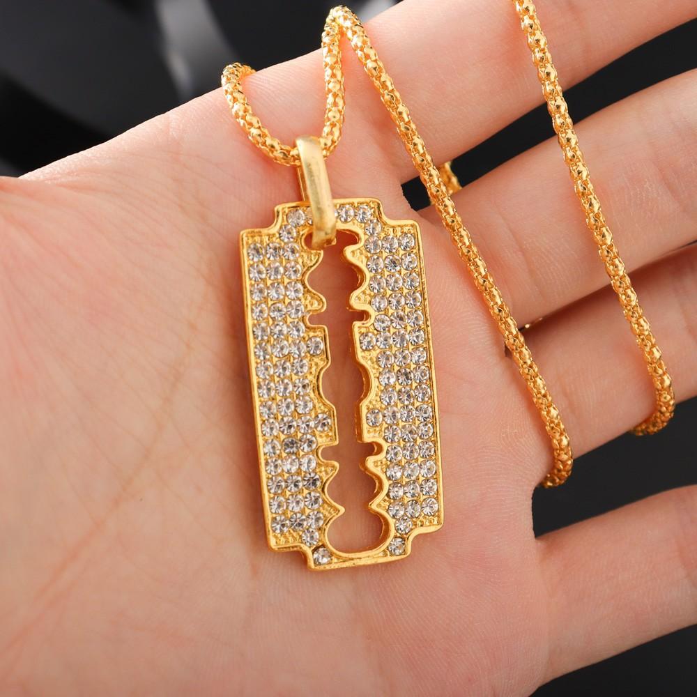 Hip Hop HOPHIP Jewelry Razor Blade Pendant Necklace