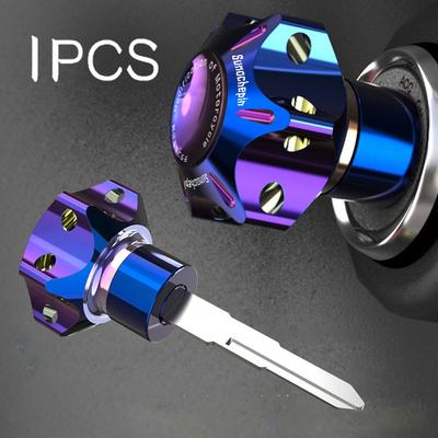 Universal Burn Blue DIY Motorsykkel Car Key Cover Case Shell Motorcycle Key