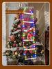 LED Christmas Climbing Ladder Lights with USB Santa and Colorful Stars for Outdoor Decoration