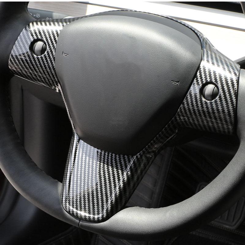 My Good Car Steering Wheel Panel Cover Sequins Interior Decorate Trim Sticker for Tesla Model 3 2016-2022 Model Y