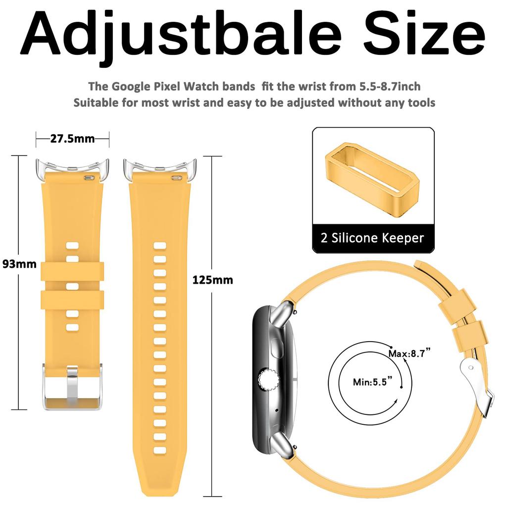 Silicone Strap For Google Pixel Watch 2 band Waterproof Replacement belt wristband Sport bracelet correa for Pixel Watch bands