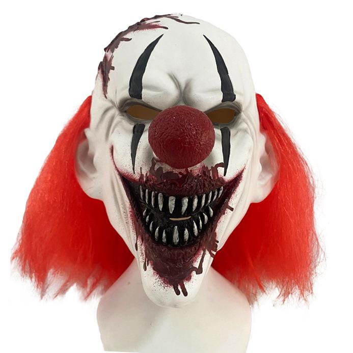 New latex clown mask Halloween headgear escape room costume prop 40839