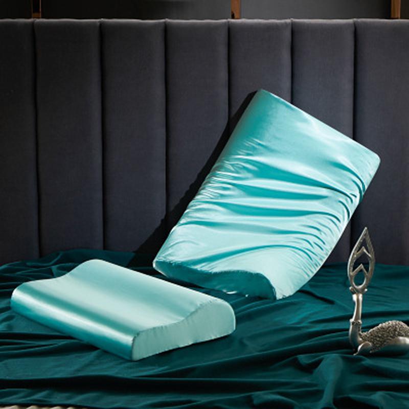 1 Pcs Luxury Satin Pillowcase Solid Color Satin Pillow Cover 30cmx50cm/40cmx60cm Pillowcase