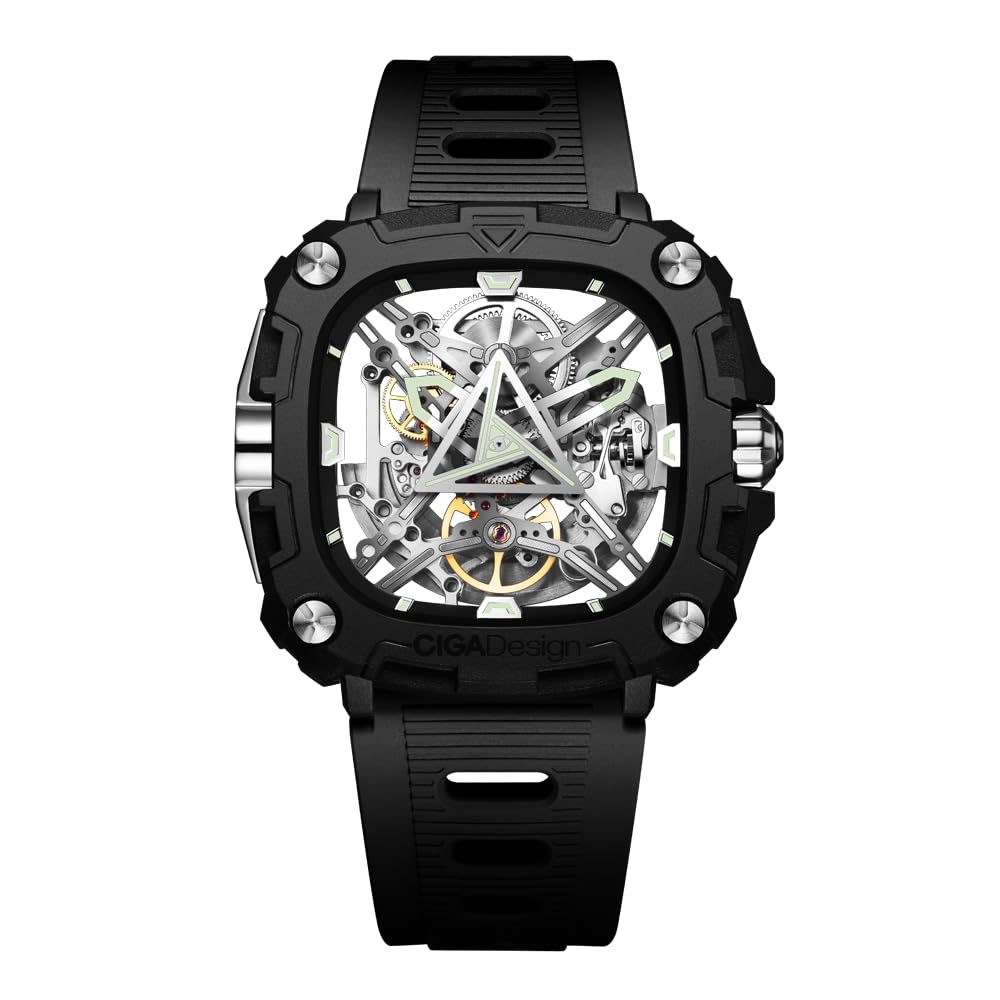 

Automatic Watch CIGA Design Series X Eye of Hours Bioceramic Genuine Black [SIGA Design] BK×Silver X051-BS01-W5B Men s срібний