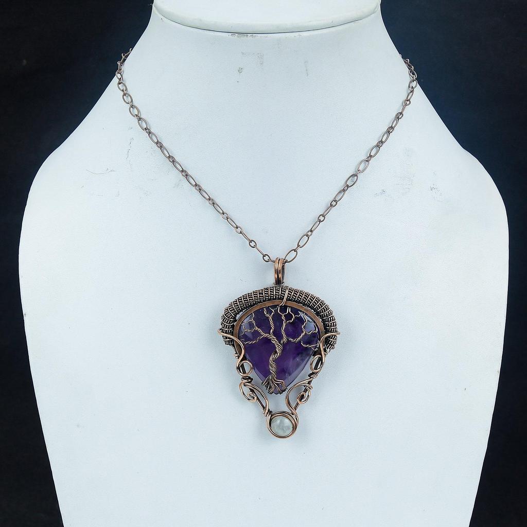 Amethyst Pendant Gemstone Jewelry, 925 Solid Sterling Silver Pendant, Gift For Women Handmade Pendant