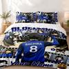 Blue Lock Custom Name 3pc set Perfect for bedroom use Comfortable bedding set includes a duvet cover and two pillowcases Ideal birthday or Christmas g