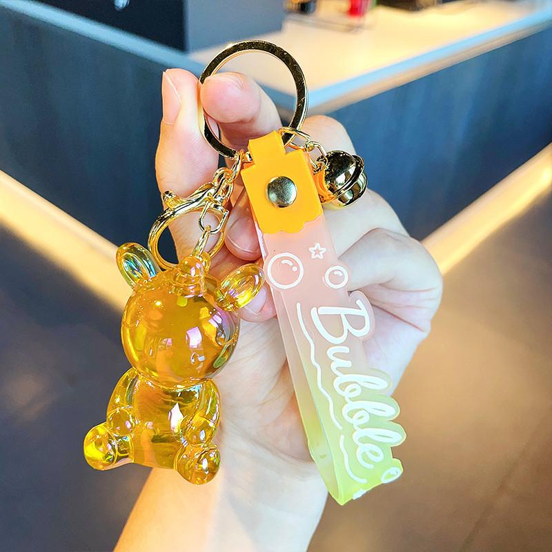 Colorful Resin Cartoon Keychains Bear And Rabbit Perfect For Party Favors