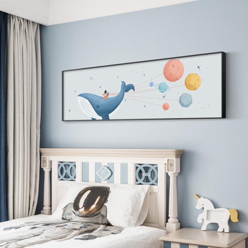 Nordic Cartoon Space Travel Canvas Painting Posters and Print Cute Kids Wall Art Pictures for Living Room Bedroom Kids Deoration