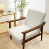 Jacquard Wooden Arm Chair Cover Zipper Seat Slipcover Single Sofa Cover  For Household Hotel