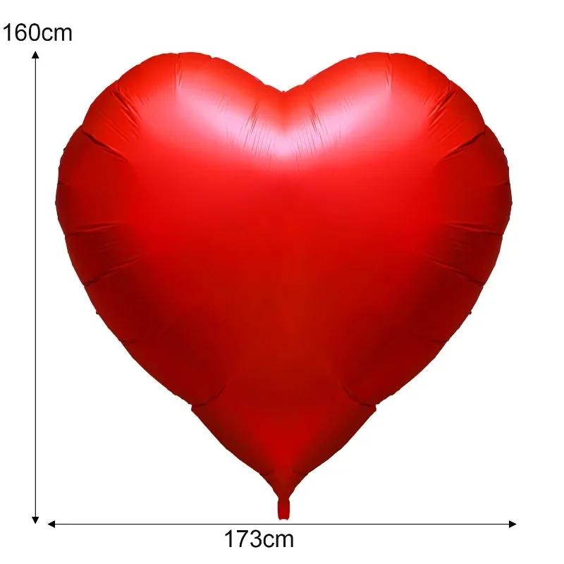 

63Inch Large Love Balloons Red Heart Shaped Giant Aluminum Film Balloons Foil Helium Balloon for Birthday Valentine s Day Decors 63inch красный