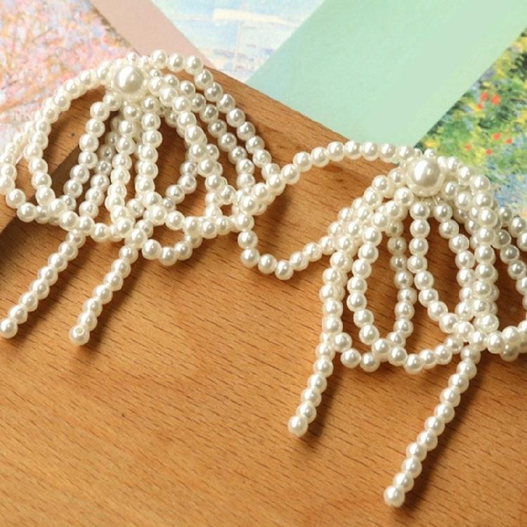 Pearl Bows Shaped Shoe Clip for Keychain Earrings Neckalce Jewelry Making Tool