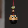 Green Sandalwood Cat Pendant Charm Necklace & Key Bag Accessory