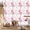 Eiffel Tower wallpaper with flowers and hearts for living room and bedroom 50x1000