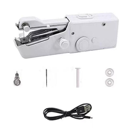 

Ручна міні швейна машина Електрична швейна машина з 3 режимами шиття Портативний набір швейної машини для подорожей дому DIY рукоділля A