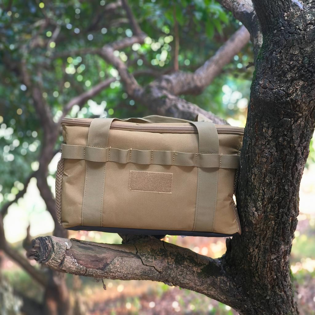 Outdoor Camping Tactical Bag - 14L Large Capacity Multi-Functional Tool & Picnic Gear Organizer with Multiple Compartments Black