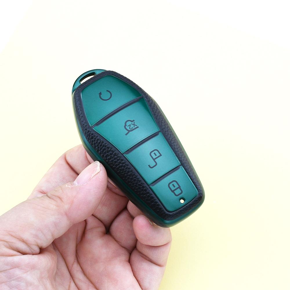 TPU Leather Auto Shell Fob For BYD Qin Song PRO Han EV Max Tang DM 2018 Qin PLUS Atto 3 Han EV Dolphin Car Remote Key Case Cover
