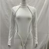 European and American Autumn and Winter Fashion Sexy Slim Fit Simple Street Mesh Semi High Neck Long Sleeved Jumpsuit