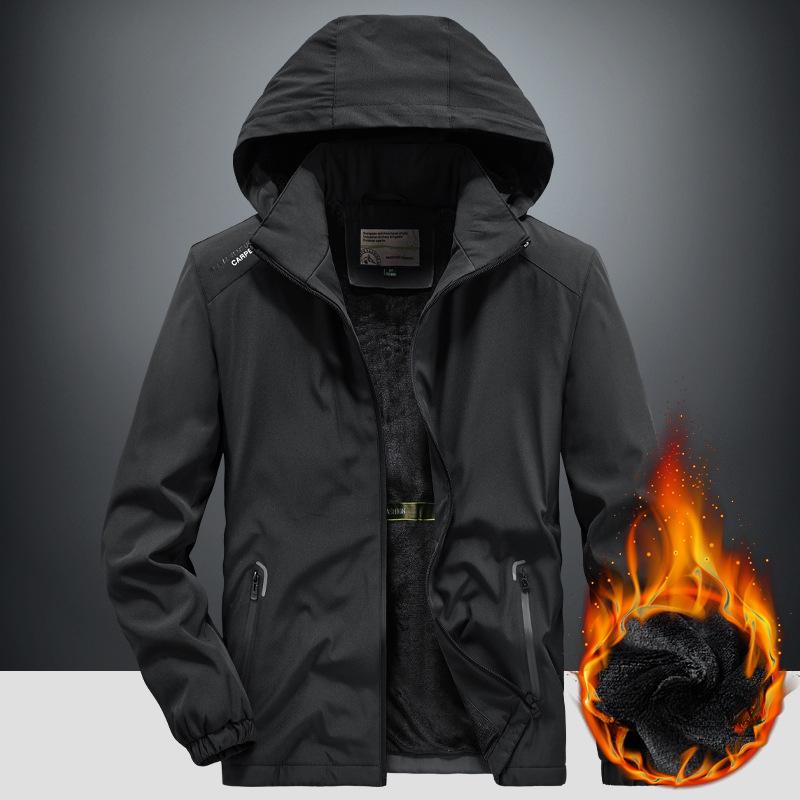 

Куртка мужская осенняя одежда свободная большого размера зимняя флисовая утолщенная повседневная спортивная куртка 4XL