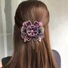 Non-Slip Elastic Large Hair Clip Elegant Rhinestone Flower Decor Spring Hair Clip Hair Accessories