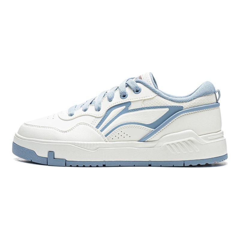 Li-Ning Common 80s Women s Low-Top Skate Shoes Champagne White AGCW120-2 35