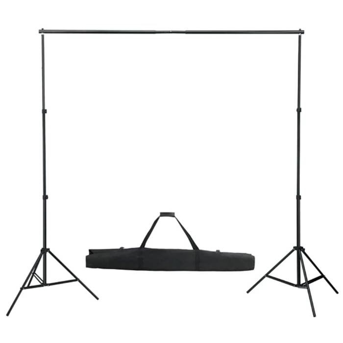 VidaXL Photo Studio Kit with Lighting and Backdrop Photography Light Background System Backdrop Support Kit 3094686