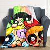 1pc Powerpuff Girls Flannel Throw Blanket Lightweight Soft Warm All Season Blanket for Sofa, Bed, Travel,L1028080
