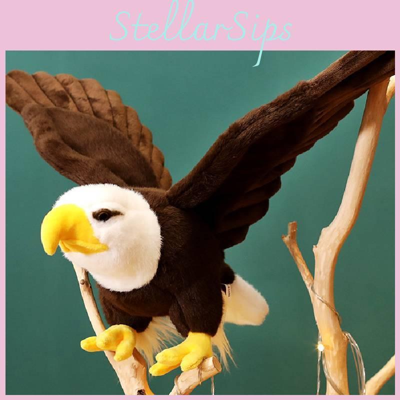 High Quality Plush White Headed Eagle Toy Soft Stuffed Animal For Home Decor And Kids Comforting Doll