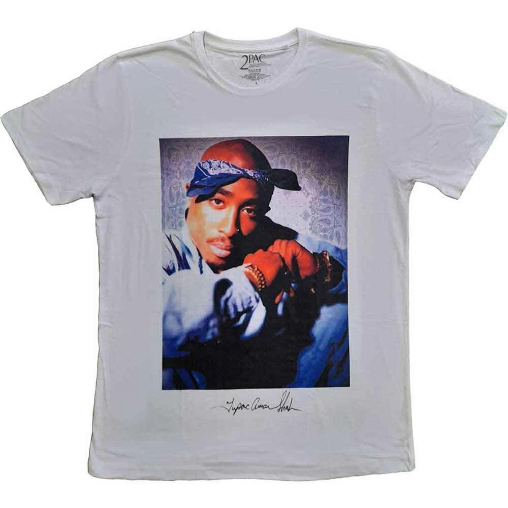 Tupac Unisex T-Shirt: Blue Bandana (Medium) S