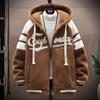 Autumn and Winter  Fashion Trend Lamb Cashmere Coat Men's Casual Loose Comfortable Thick Warm Large Size Jacket