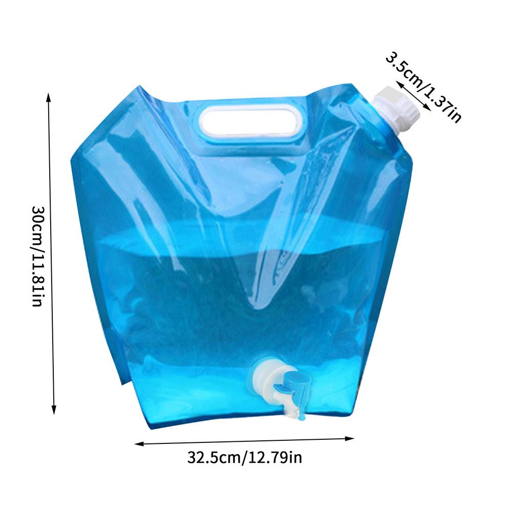 Camping Water Bag With Faucet Folding Water Storage Containers Portable 5/10L Water Bucket Collapsible Water Pouch Camp Supplies