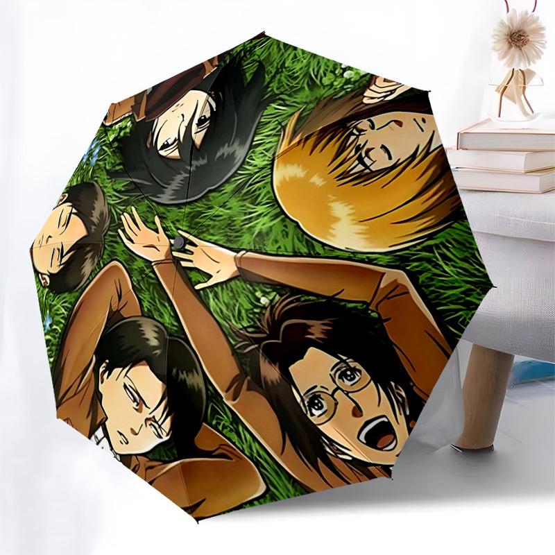 

1pc Anime Characters Automatic Opening Umbrella - Portable Folding Design with Iron Frame - Outdoor - Ideal Gift for Fans, Travelers, Everyday Use - P