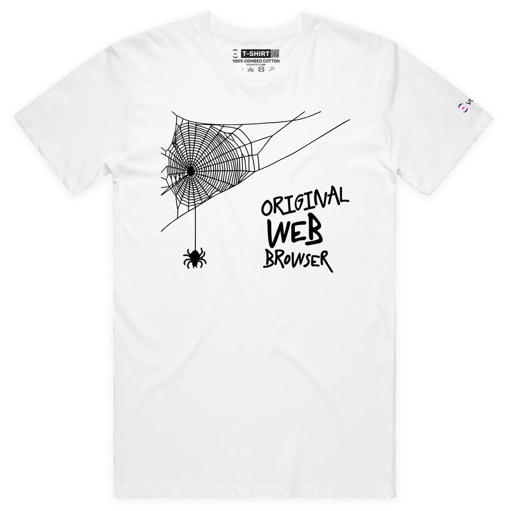 VOICEART Spider in a Web Funny Wordplay Animals T-Shirt with Premium Graphic 4XL