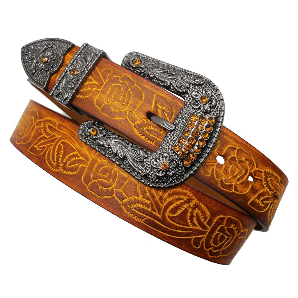 The Top Layer Is Made of Rhinestone Leather with A Western Style, Designed In An INS Style From Europe and America