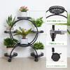 Susire Flower with Flower Potted Plant Plant Garden Flower Gardening Balcony Stand, Indoor, Casters, Iron, Black, Stand, Stand, Shelf, Rack, Stand,