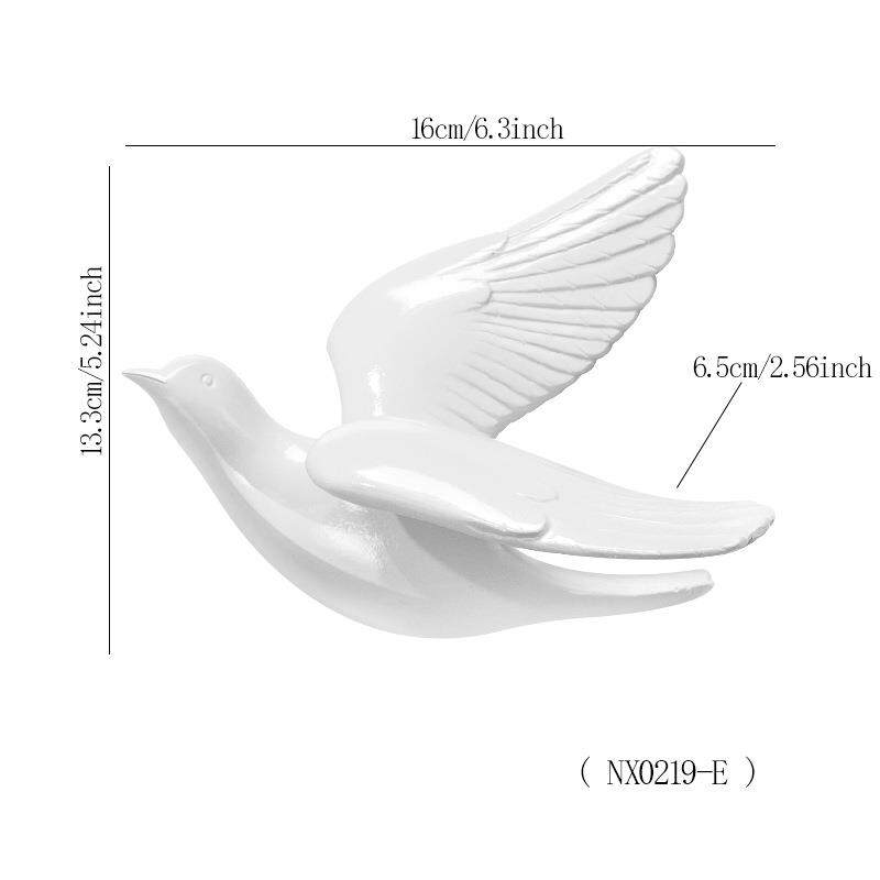 Europäischer dreidimensionaler Vogel-Wandschmuck Schwalbe Wandbehang Abstrakte Tierornamente Heimwanddekoration
