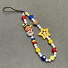 Cartoon Phone Lanyard Y2K Beaded Phone Chain Wristband For Ccd Camera Phone Pendant Hanging Rope