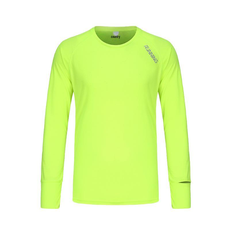 Herren Schnelltrocknendes Langarm-Sport-T-Shirt für Laufen, Basketball und Radfahren