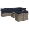 VidaXL Salon de Jardin avec Coussins 9 pcs, Canapés avec Pieds Réglables, Ensemble de Meubles d'Extérieur Patio Terrasse 3217921