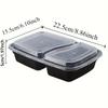 Lunch Boxes Compartments with Lids Disposable Bento Boxes Kitchen Storage Bento Fruit Takeaway Food Containers