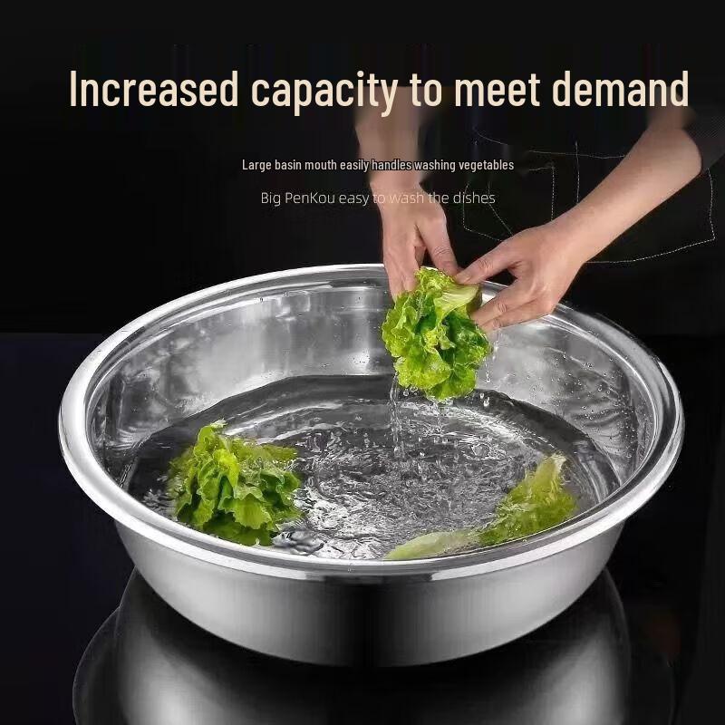 HUIHUADU 20cm Thickened Stainless Steel Mixing Bowl