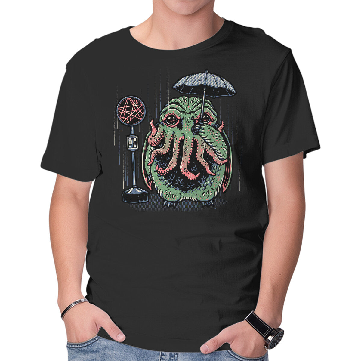 Unisex Crew Neck T-Shirt My Neighbor From The Deep Graphic Short Sleeve Casual Tee M