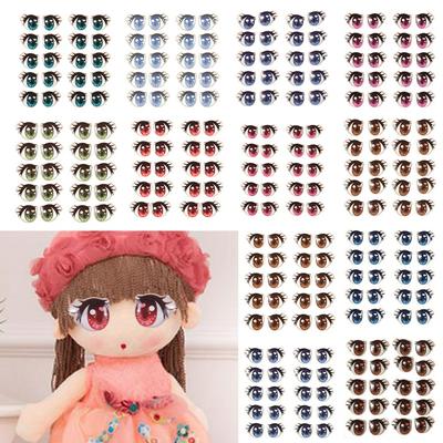Anime Figurine Doll Cartoon Eyes Stickers Face Organ Paster Clay Decals Love Cute Sticker