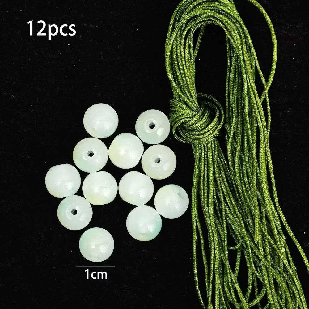 12/25/30Pcs Charm Bag Accessories Color-changing Grape Keychain DIY Hand Woven Material Package Bag Keychain