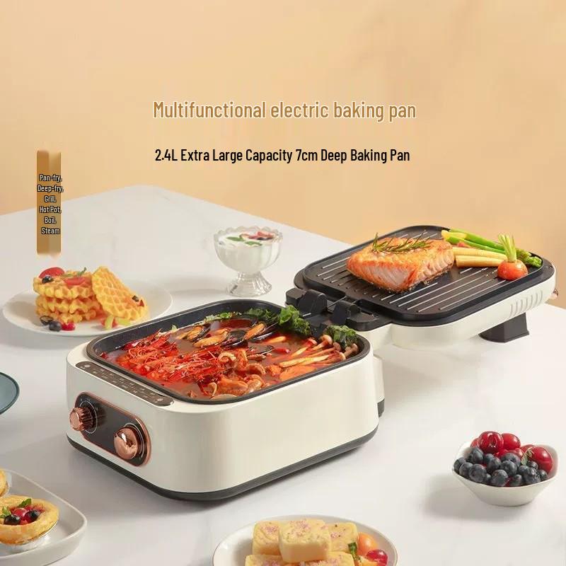 Electric Double-Sided Cake Maker & Grill: Multifunctional Deepened Griddle Pan with Pastry Feature - Ideal Gift
